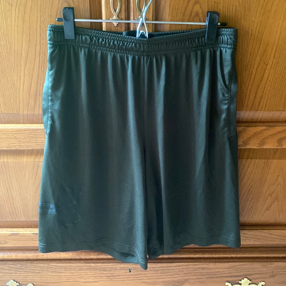Mens UA Shorts, dark green, Medium